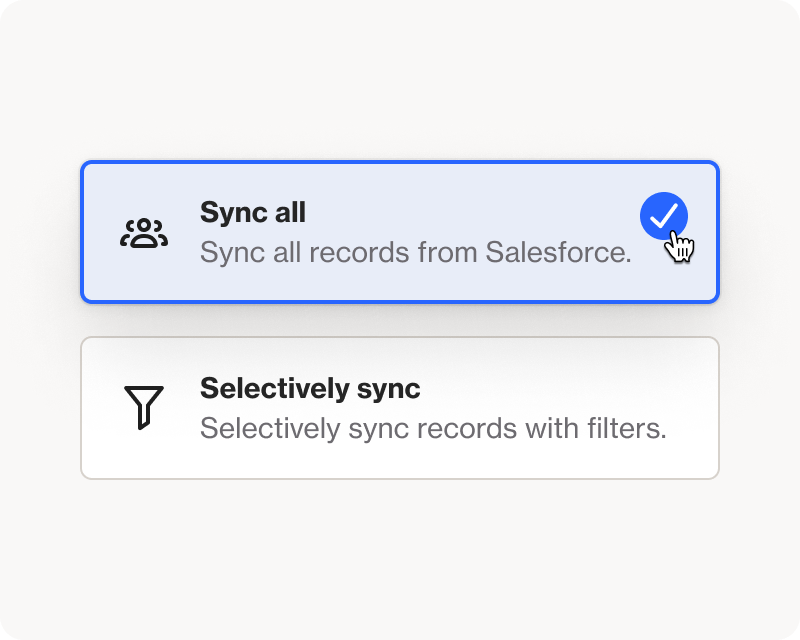 Sync your records and objects from Salesforce