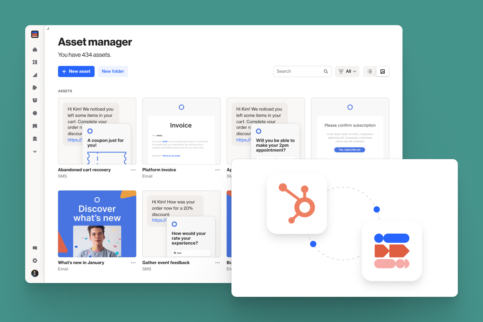 What's new at Ortto: February 2023 - Asset manager and HubSpot integration