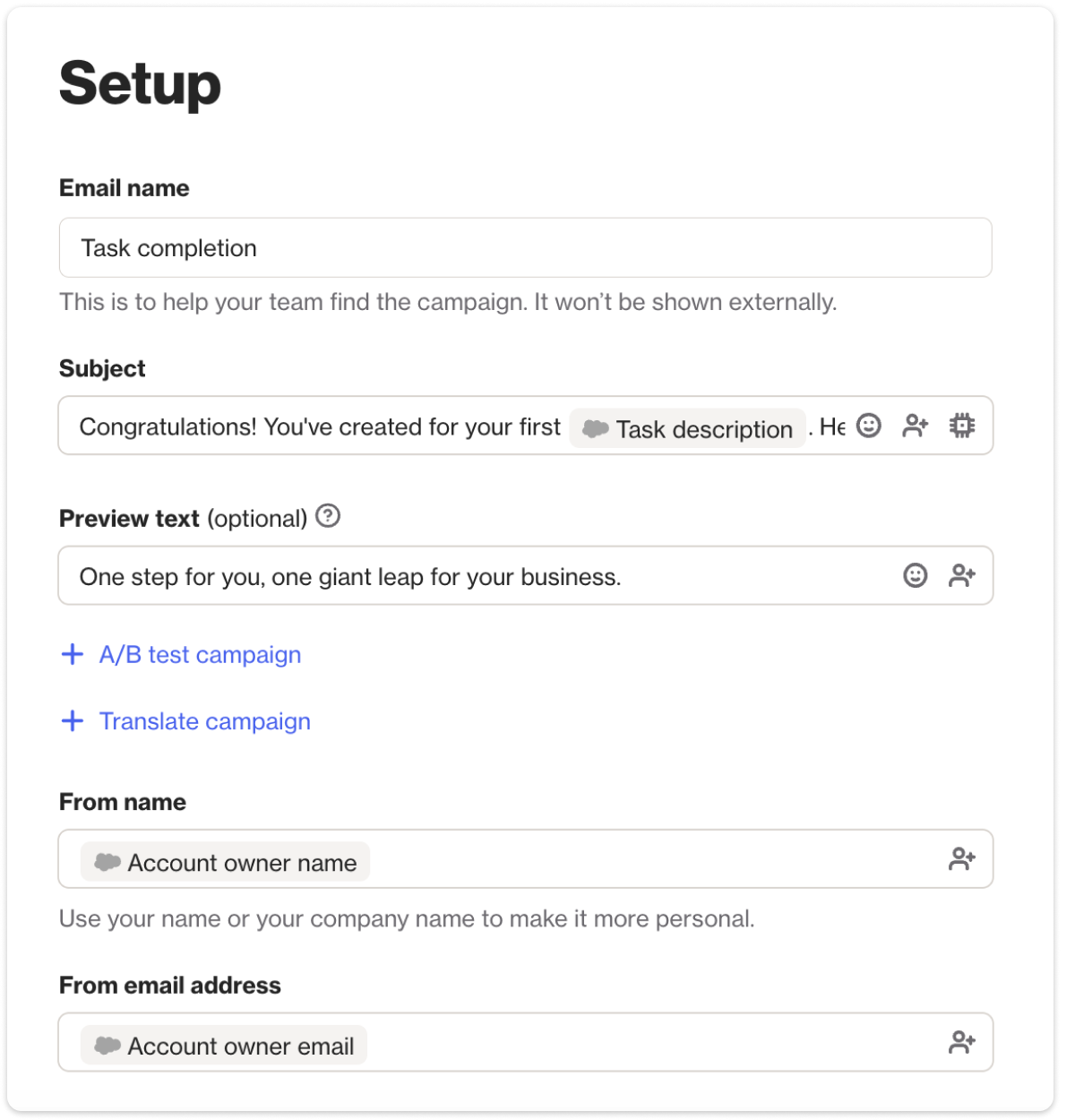 using salesforce custom objects in emails