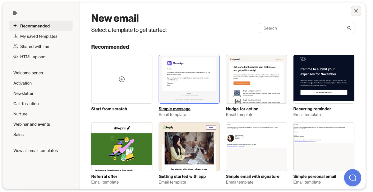 Email templates